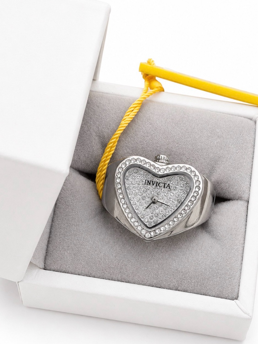 INVICTA Silver Angel Heart Ring Watch - NWT - Picture 3 of 8